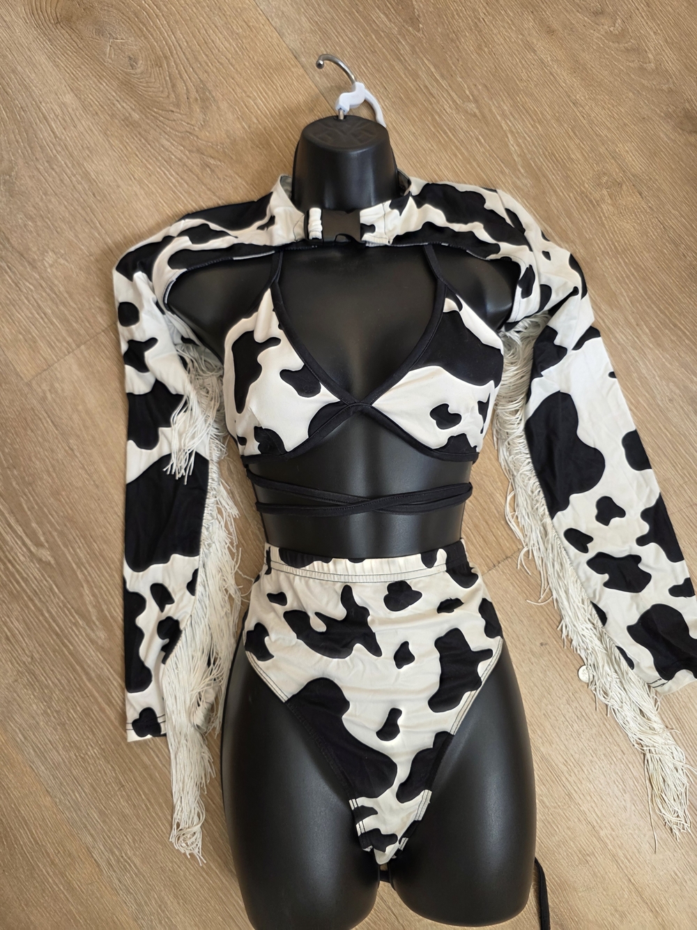 Space Cowgirl Costume Bikini Top and Fringe Shrug Set